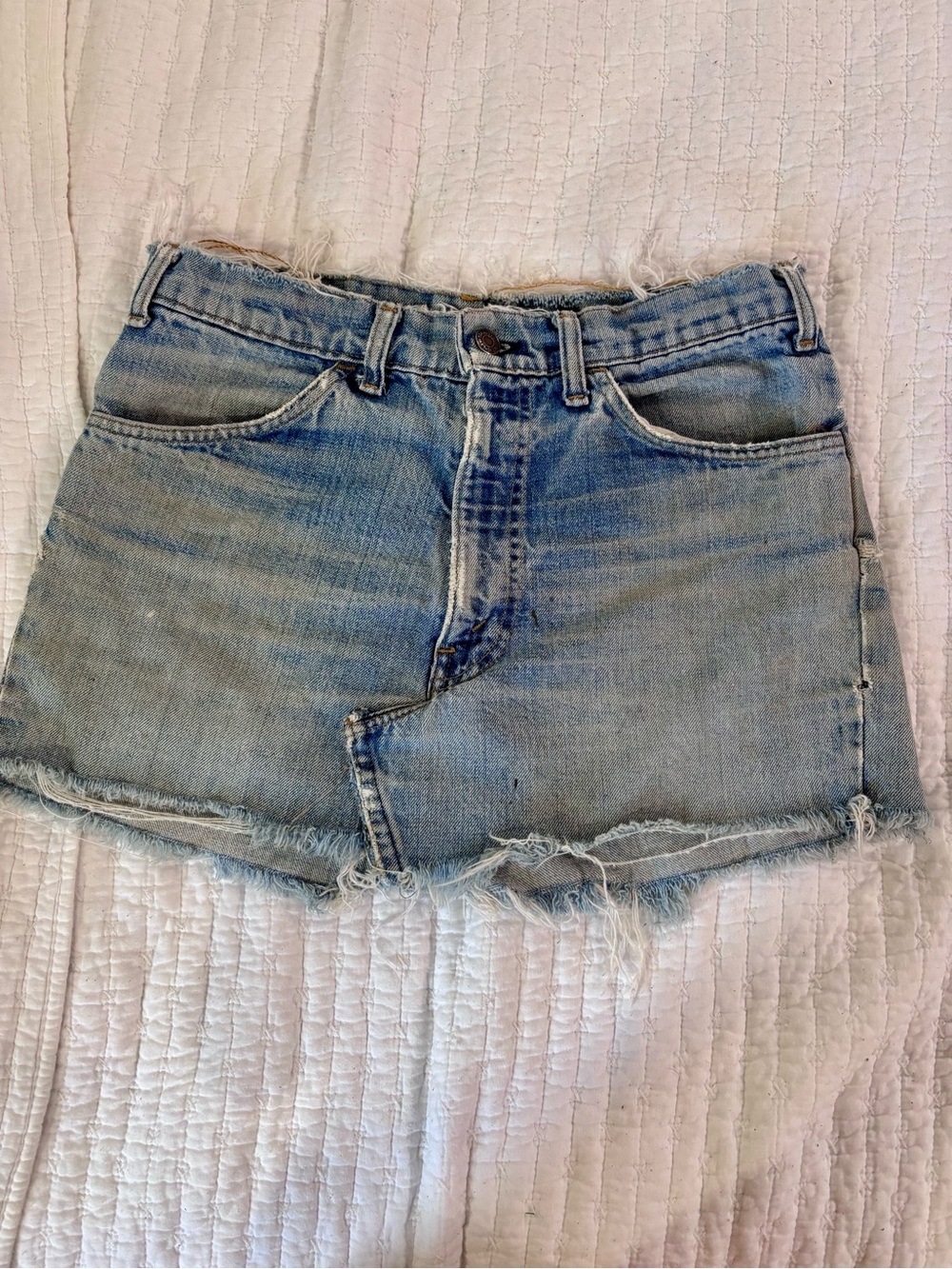 Vintage Levi’s Light Blue Denim Cutoff Skirt